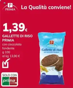 Basko Gallette di riso Primia con cioccolato fondente offerta