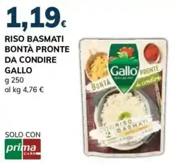 Basko Riso basmati bontà pronte Gallo offerta