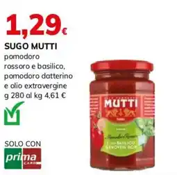 Basko Sugo Mutti pomodoro rossoro e basilico offerta