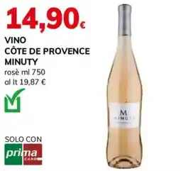 Basko Vino Côte de Provence Minuty rosè offerta