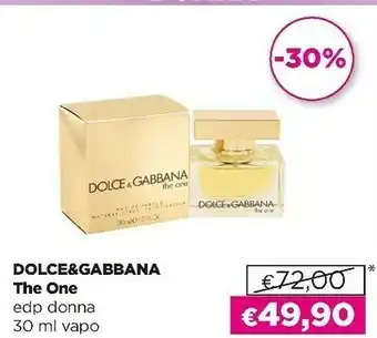 Acqua & Sapone Dolce&gabbana the one donna 30 ml offerta