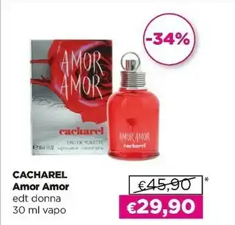 Acqua & Sapone Cacharel (public) amor amor donna 30 ml offerta