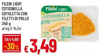 Fileni Light Cotoletta con filetti di pollo