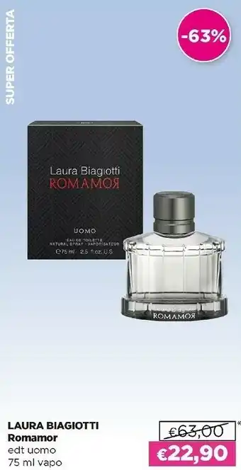 Acqua & Sapone Laura biagiotti romamor uomo 75ml offerta