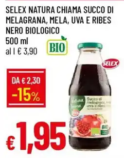 Galassia Selex Natura Chiamà succo di melagrana, mela, uva e ribes nero biologico offerta
