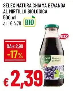 Galassia Selex Natura Chiama bevanda al mirtillo offerta