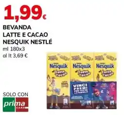 Basko Beveranda latte e cacao Nesquik Nestlé offerta