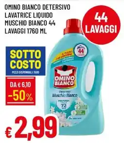 Galassia Omino Bianco Detersivo Lavatrice Liquido Muschio Bianco offerta