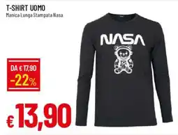 Galassia T-shirt uomo manica lunga stampata nasa offerta