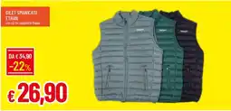 Galassia Gilet Smanicato Ethan con zip no cappuccio Kappa offerta