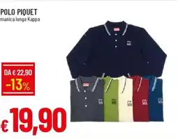 Galassia Polo piquet manica lunga Kappa offerta