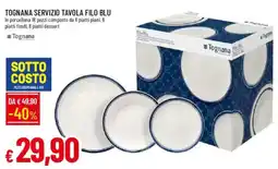 Galassia Servizio tavola Filo Blu Tognana offerta