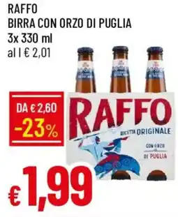 Galassia Raffo birra con orzo di Puglia offerta