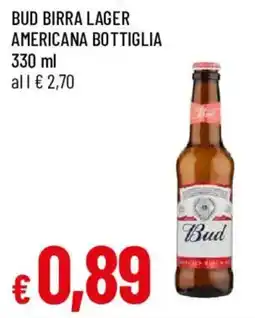 Galassia Bud birra lager americana bottiglia offerta