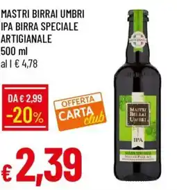 Galassia Mastri Birrai Umbri IPA Birra Speciale Artigianale offerta
