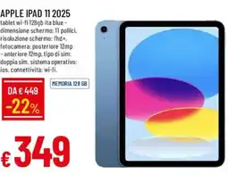 Galassia Apple iPad 11 2025 offerta