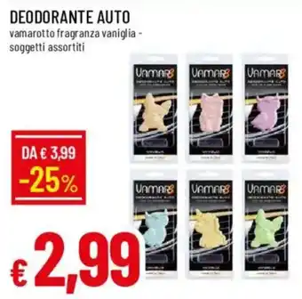 Galassia Deodorante auto Vamarotto fragranza vaniglia offerta