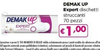 Acqua & Sapone Demak up expert dischetti struccanti 70 pezzi offerta