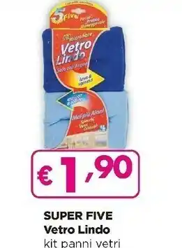 Acqua & Sapone Super five vetro lindo kit panni vetri offerta