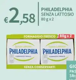 SpeSì Philadelphia formaggio fresco senza lattosio offerta
