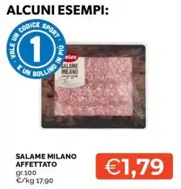Mercatò Salame Milano affettato offerta