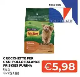 Mercatò Crocchette per cani pollo balance Friskies Purina offerta