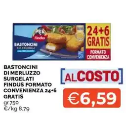 Mercatò Bastoncini di merluzzo surgelati Findus offerta