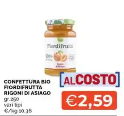 Mercatò Confettura bio fiordifrutta rigoni di asiago offerta