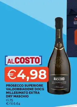 Mercatò Prosecco superiore Valdobbiadene DOCG millesimato extra dry Maschio offerta