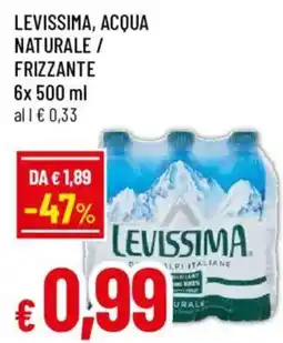 Galassia superstore Acqua naturale frizzante Levissima offerta