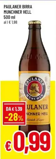 Galassia superstore Paulaner birra Munchner Hell offerta