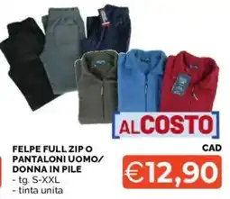 Mercatò Felpe full zip o pantaloni uomo/donna in pile offerta