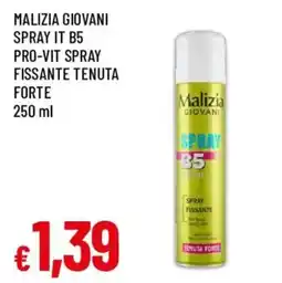 Galassia superstore Malizia Giovani Spray It B5 Pro-Vit Spray Fissante Tenuta Forte offerta
