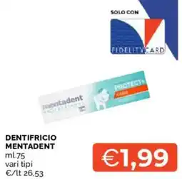 Mercatò Dentifricio Mentadent offerta