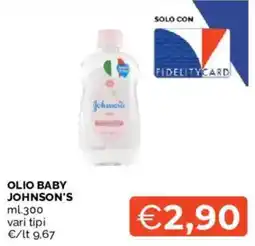 Mercatò Olio baby Johnson's offerta