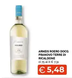 Mercatò Extra Arneis Roero DOCG Pranovo Terre di Ricaldone offerta