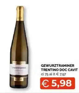 Mercatò Extra Gewurztraminer Trentino Doc Cavit offerta