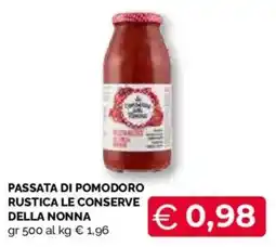 Mercatò Extra Passata di pomodoro rustica le conserve della nonna offerta