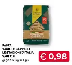 Mercatò Extra Pasta varietà cappelli le stagioni d'italia offerta