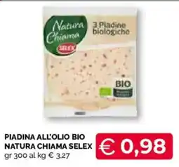 Mercatò Extra Piadina all'olio bio natura chiama selex offerta