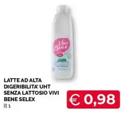 Mercatò Extra Latte ad alta digeribilita' UHT senza lattosio Vivi Bene Selex offerta