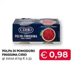 Mercatò Extra Polpa di pomodoro finissima Cirio offerta