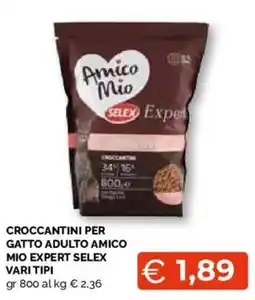 Mercatò Extra Croccantini per gatto adulto Amico Mio Expert Selex offerta