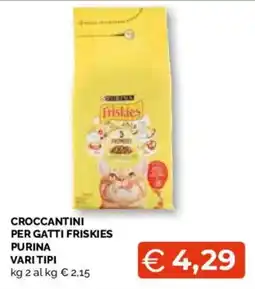 Mercatò Extra Crocchettini per gatti Friskies Purina offerta