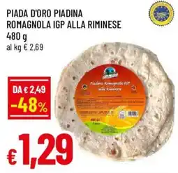 Galassia superstore Piada d'oro piadina romagnola igp alla riminese offerta