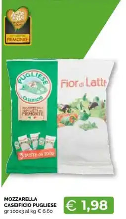 Mercatò Extra Mozzarella Caseificio Pugliese offerta