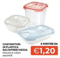 Mercatò Contenitori in plastica salvafreschezza offerta