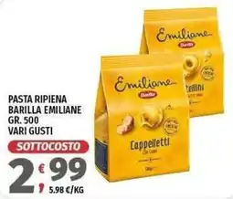 Vivo Supermercati Pasta ripiena Barilla Emiliane offerta