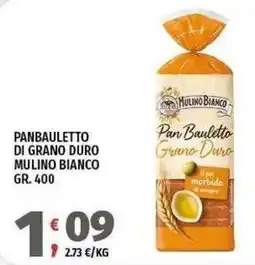 Vivo Supermercati Pan Bauletto Grano Duro Mulino Bianco offerta