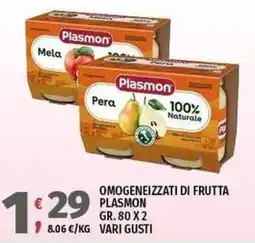 Vivo Supermercati Omogeneizzati di frutta Plasmon offerta